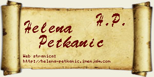 Helena Petkanić vizit kartica